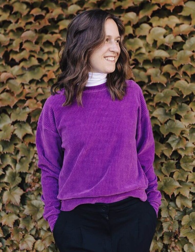 [WMSW006-342000-FW23] Damen Mini-Sweatshirt aus Courderoi - lila